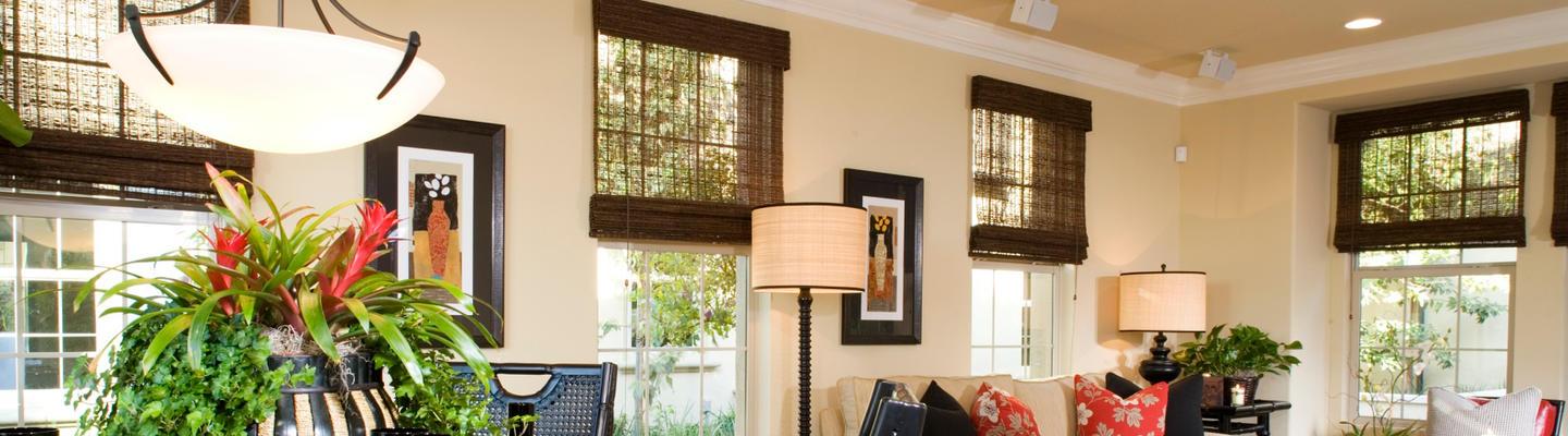 Interior living room with lamps